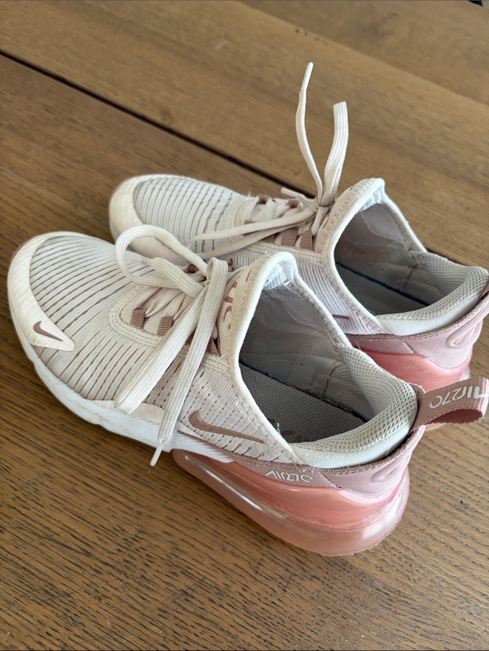 Nike Women's Athletic Sneakers in Pale Pink and White